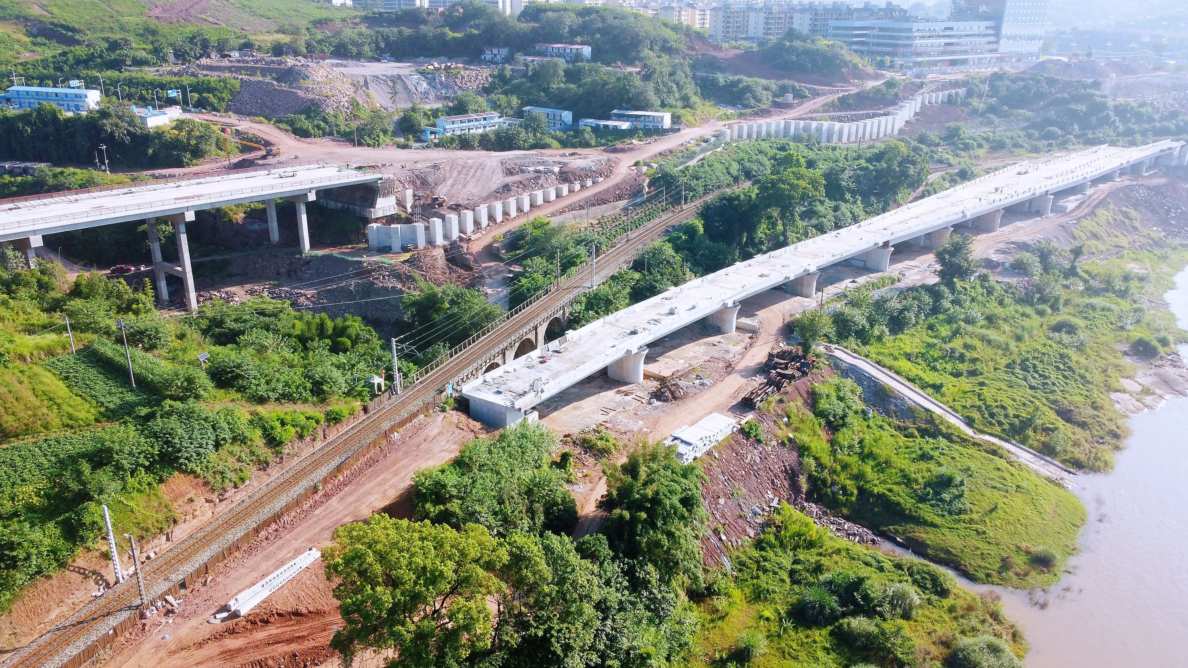 12成渝铁路重庆站至江津站段改造工程Ⅰ标--中渡街二变四线道岔大桥